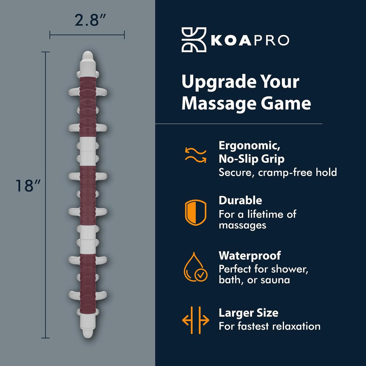 KOAPRO Facia Blaster for Cellulite and Sore Muscles – Large, Full Body Manual Trigger Point