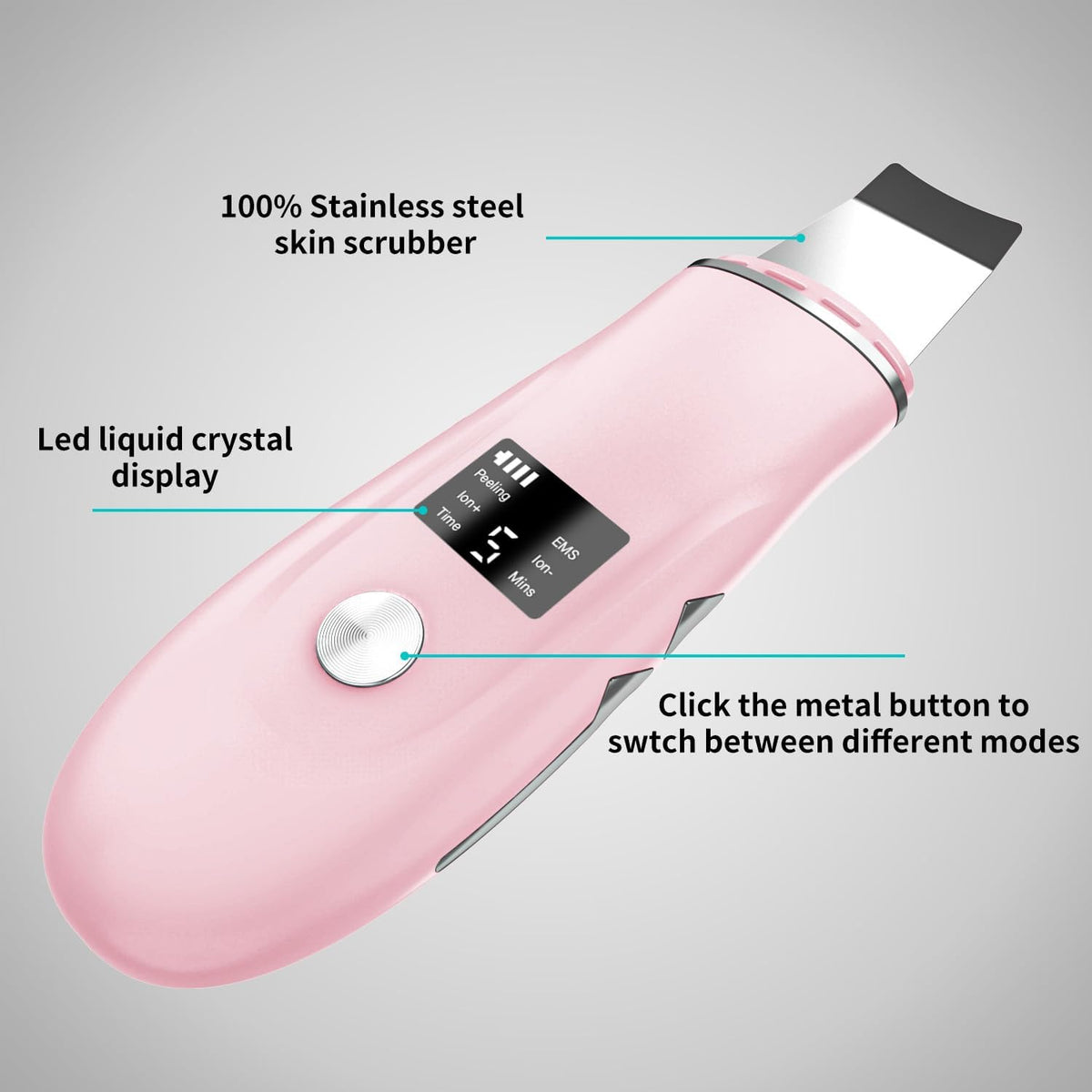 Face Scrubber Skin Spatula - Blackhead Remover Deep Cleansing Tool for Pore Extraction, 4-in-1 Fast