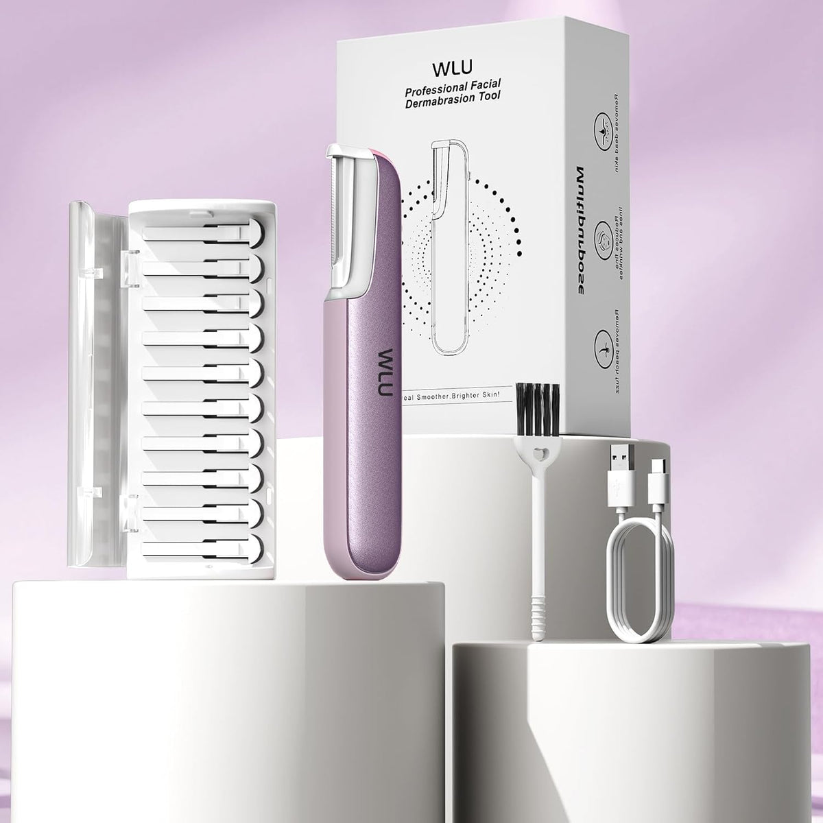 Dermaplaning Tool for Women Face - Edge Technology Sonic Dermaplane Razor for Facial Exfoliation &