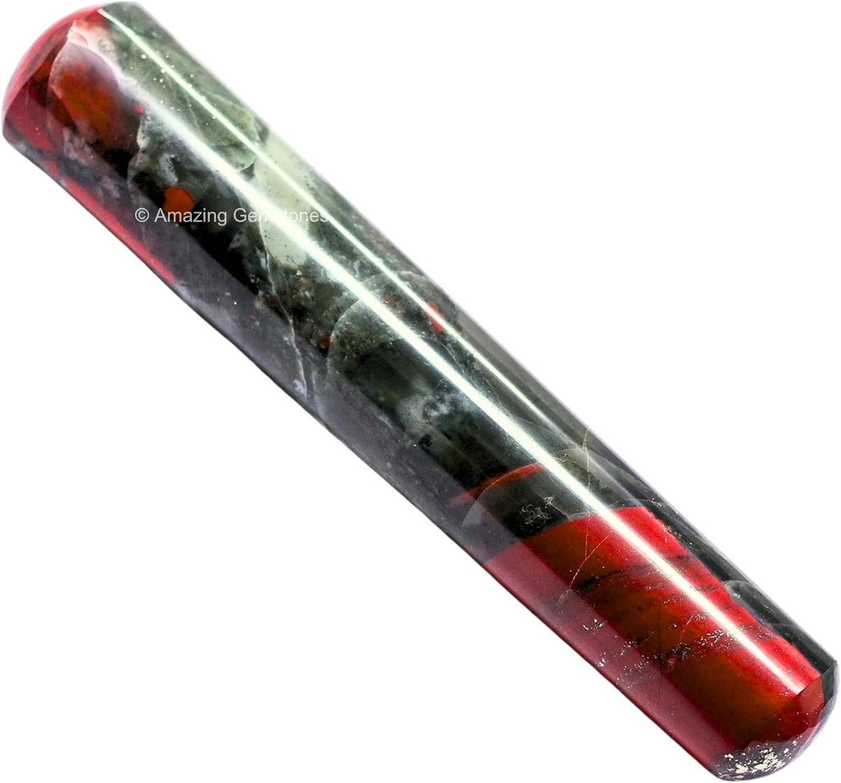 Amazing Gemstone African Bloodstone Crystal Wand Massage Stick - Pelvic Wand Gua Sha for Adults