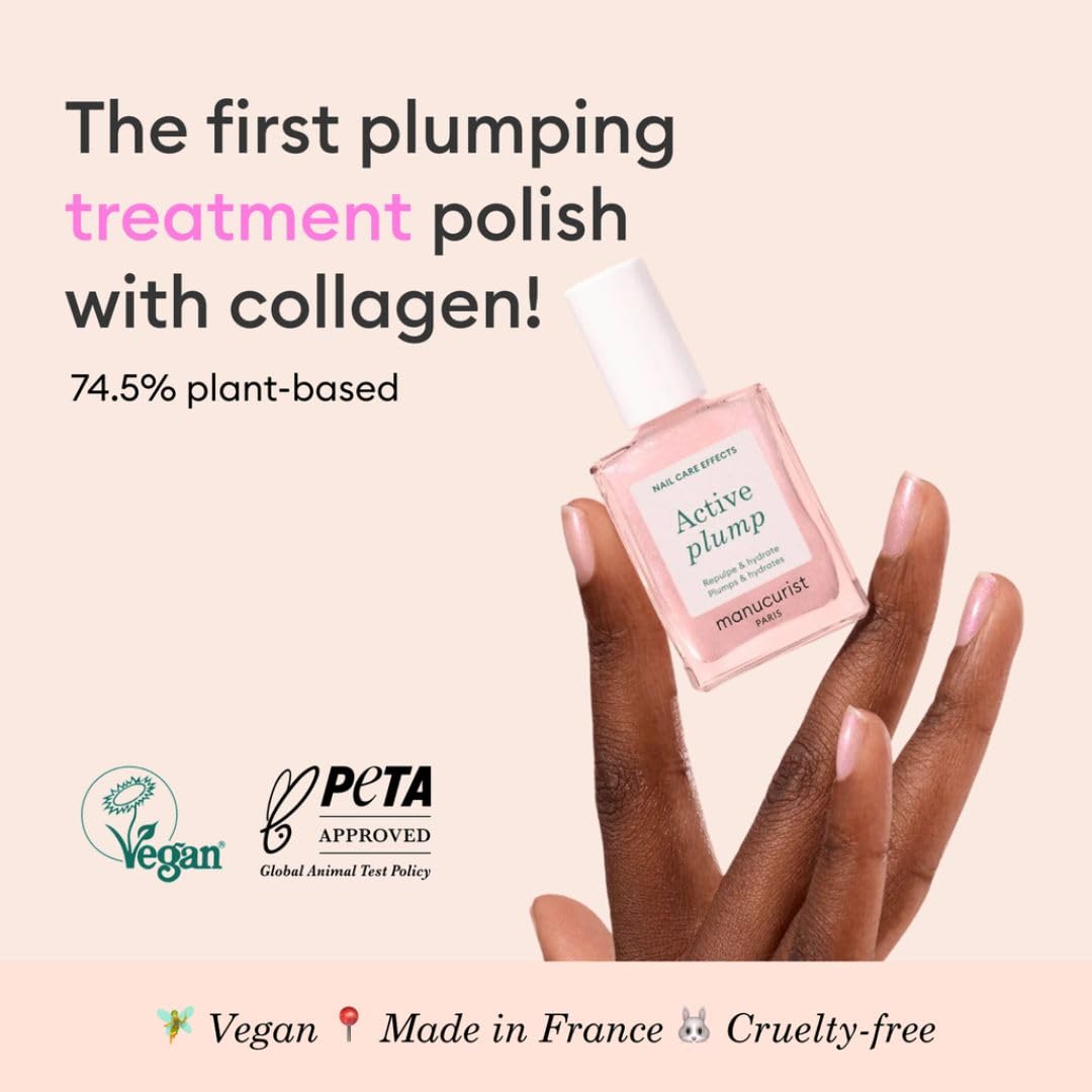 Manucurist Active Plump Nail Polish & Care - Collagen & Peach Extract - No Lamp - Nail Hydrator