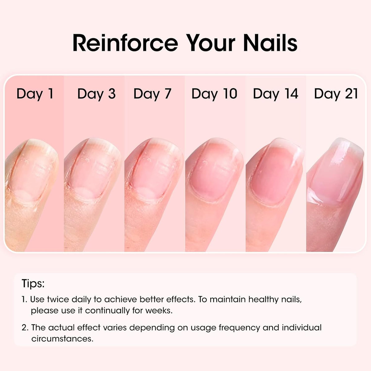 Gellen Nail Strengthener, 8-In-1 Nail Repair Serum Growth for Thin Brittle Damaged Nails, Air Dry