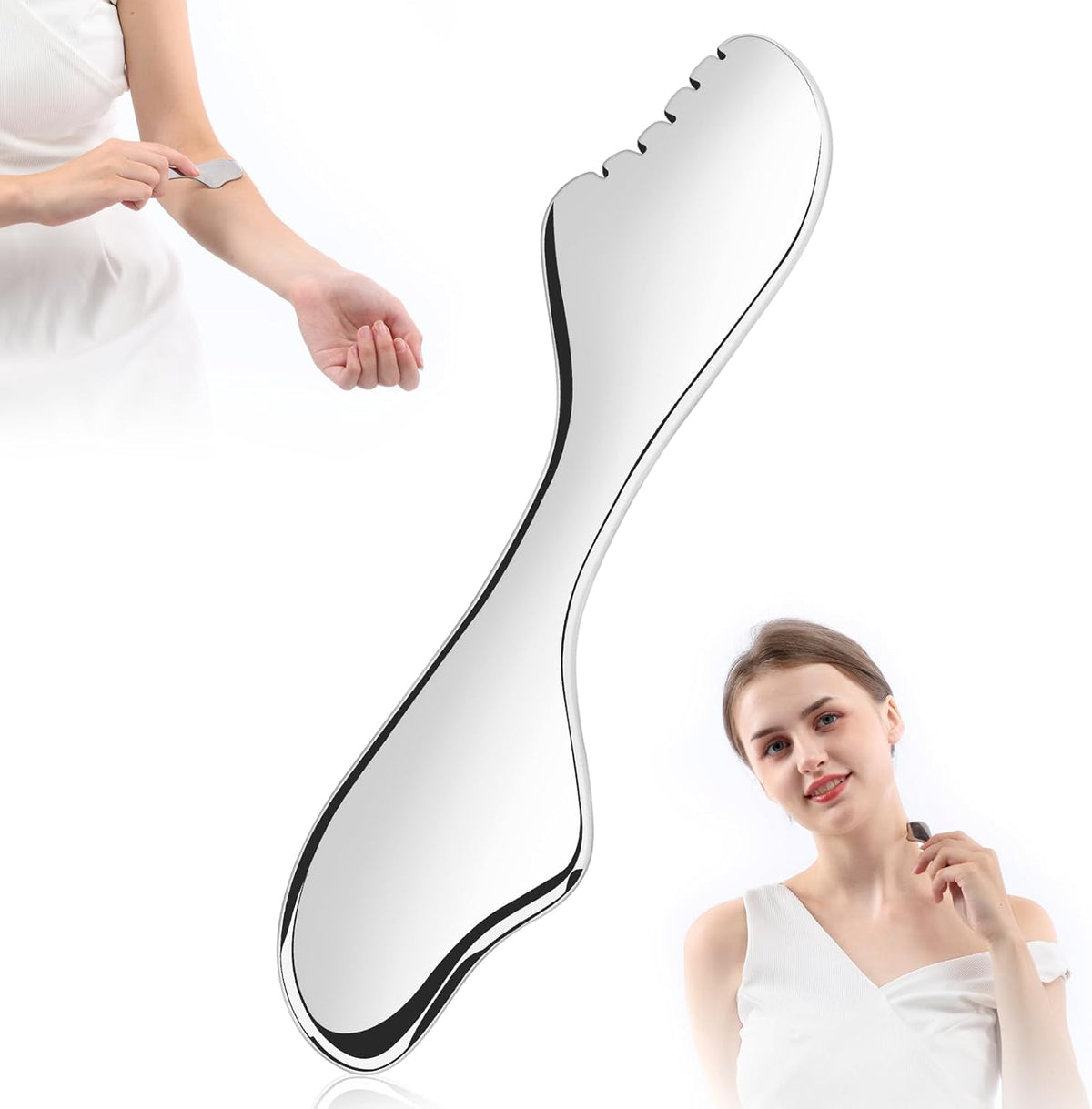 Gua Sha Facial Tools,Guasha Massage Tool for Face&Body, Manual Massage Tool for Lymphatic Drainage