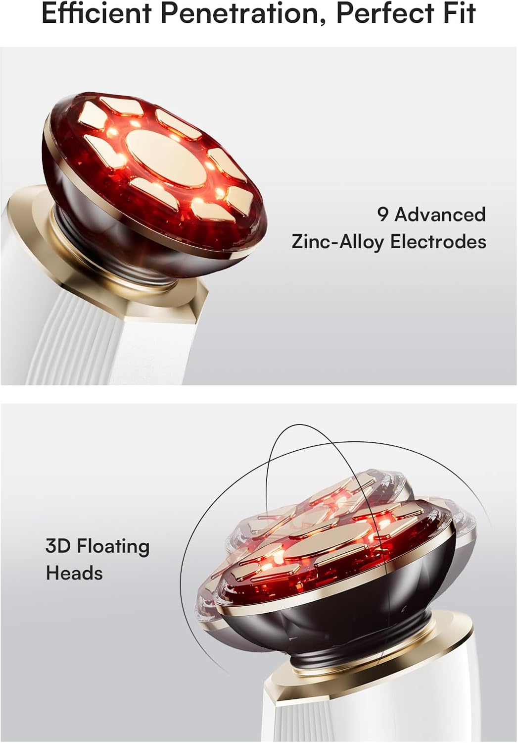INIA 3-in-1 Red Light Therapy for Face and Neck Beauty Device for Puffiness & Skin Firming Skincare