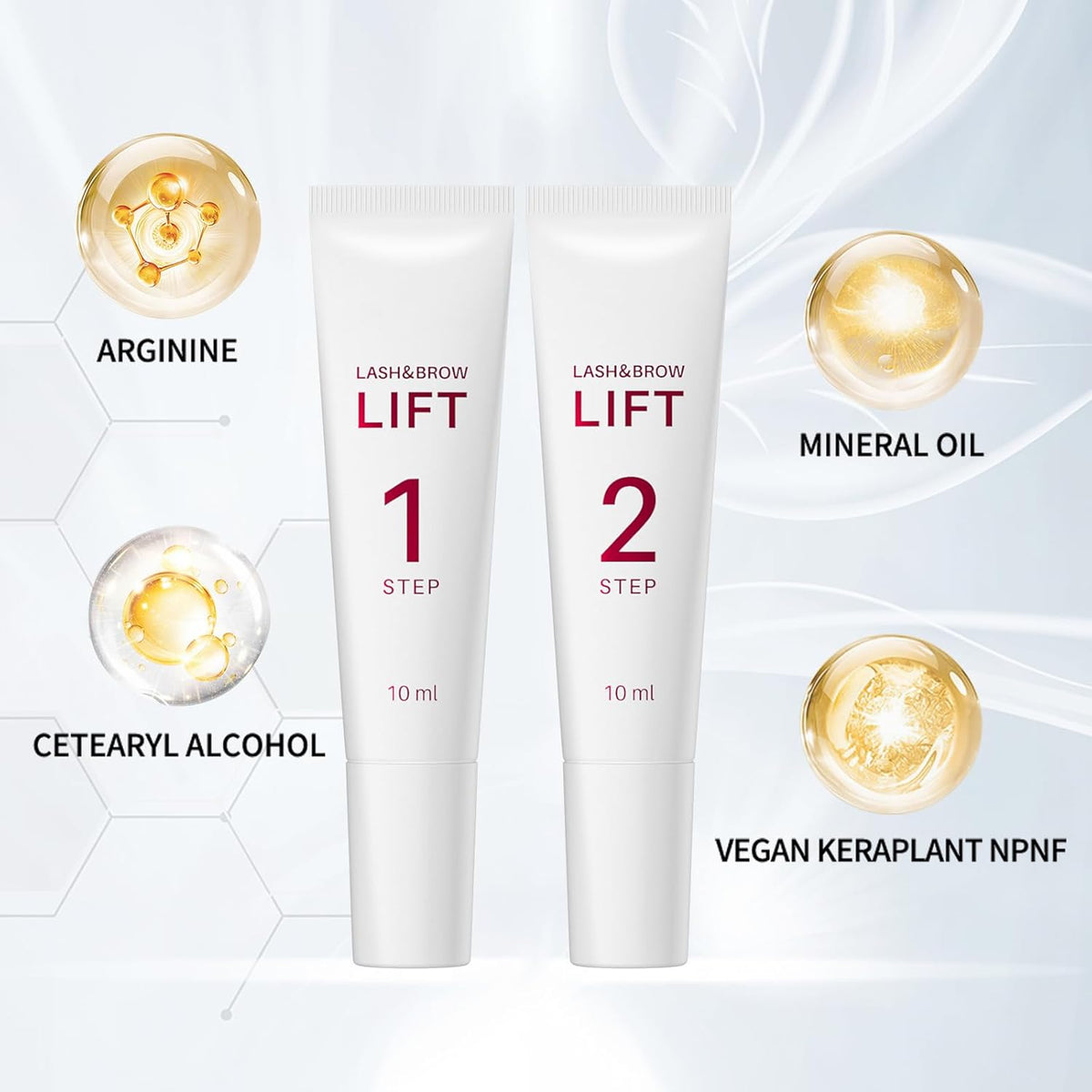 ICONSIGN 2-in-1 Lash Lift Kit Brow Lamination Kit, High-capacity Lotion Tube Design Eyelash Perm