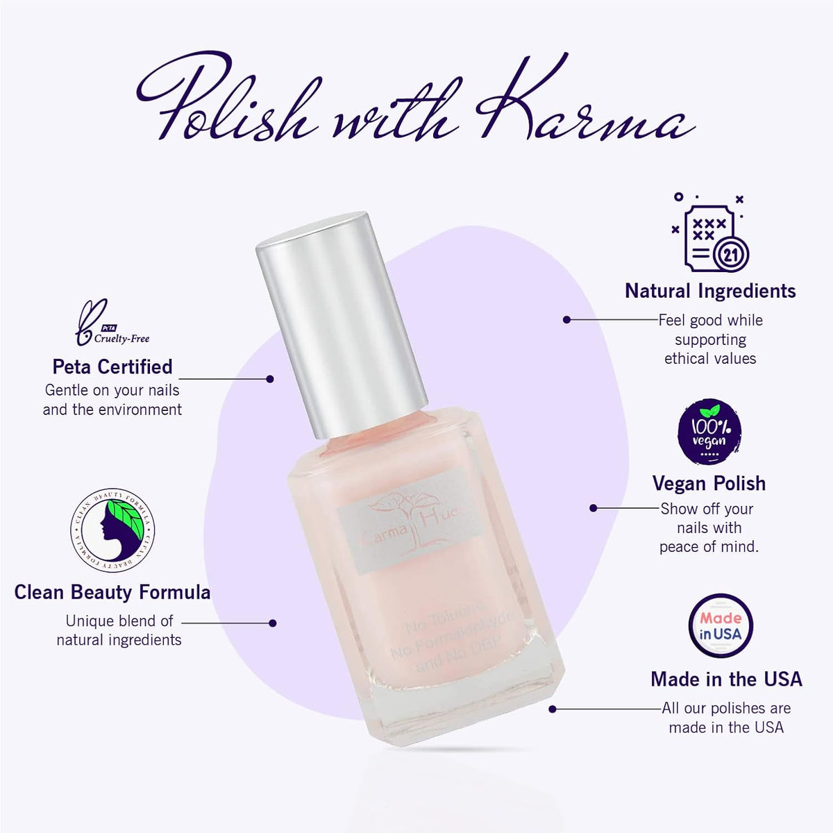 Karma Organic Natural Nail Polish-Non-Toxic Nail Art, Vegan and Cruelty-Free Nail Paint (May