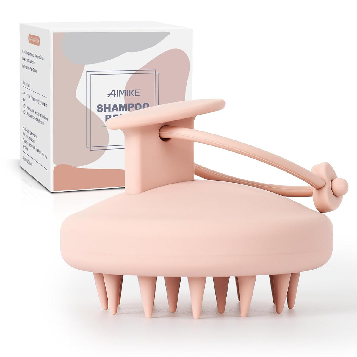 AIMIKE Scalp Massager - Silicone Shampoo Brush for Hair, Dandruff Removal & Hair Growth Stimulator