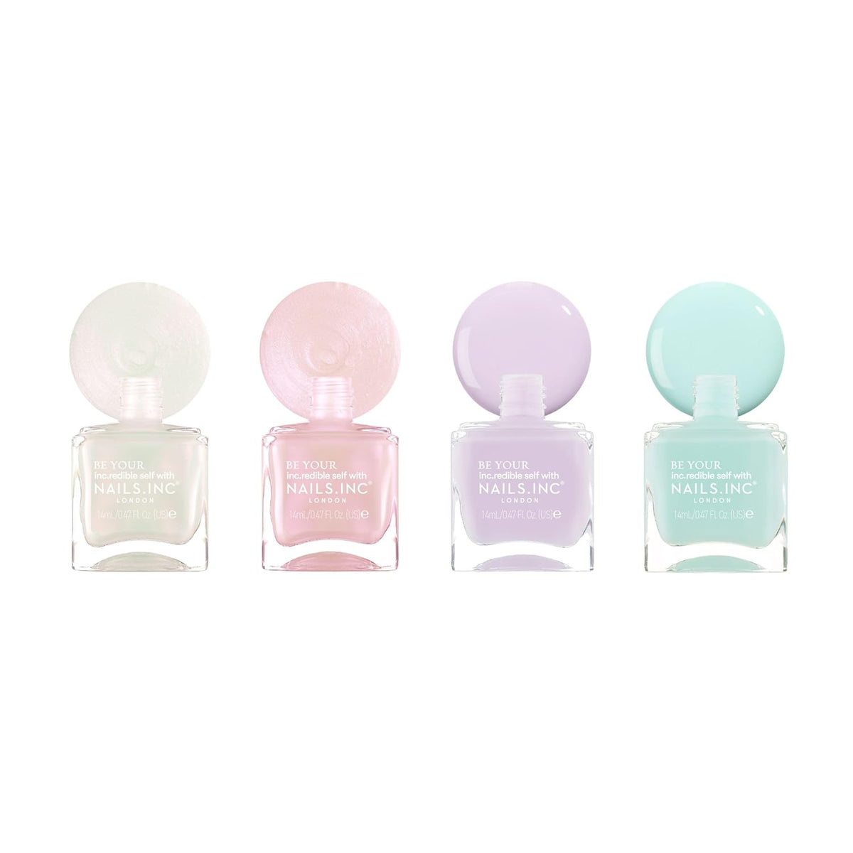 Nails Inc The Glow Story Nail Polish Set, Hyaluronic Acid, Glossy, No Chip, Long Lasting, Quick
