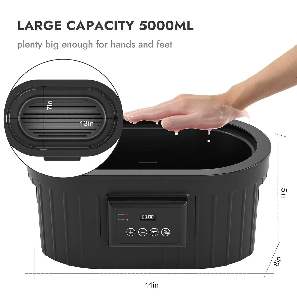 Paraffin Wax Machine for Hand and Feet, Waxkiss 5000ml Paraffin Bath with Lavender Paraffin Wax