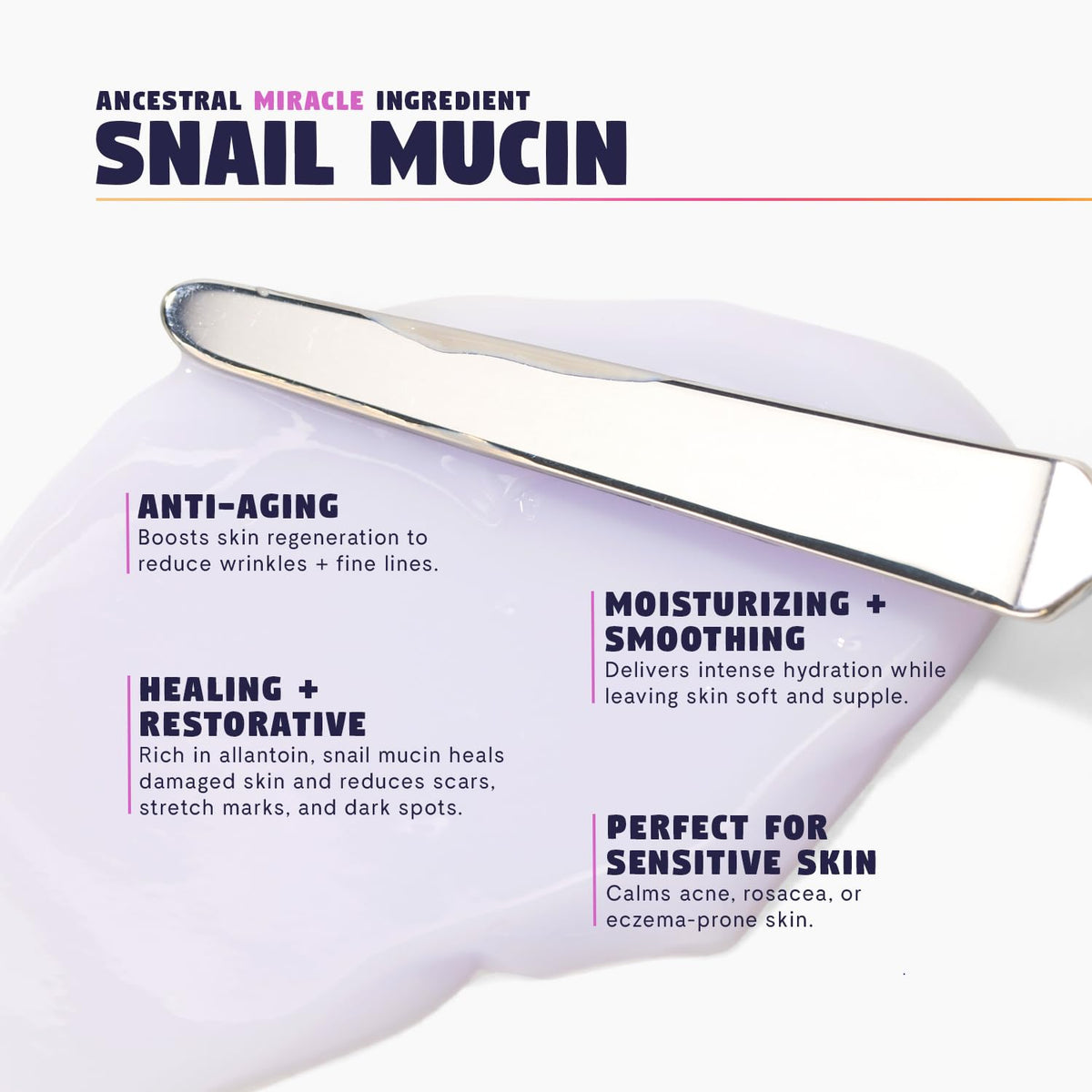 Moon Milk Snail Mucin Moisturizer Gel Cream 3.52 Oz - Blue Light Skin Defense - Korean Snail Mucin