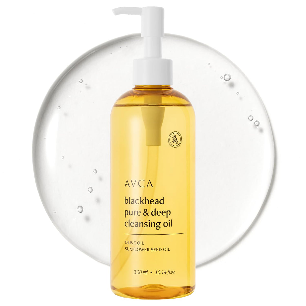 AVCA Korean Blackhead Remover Cleansing Oil 10.14 fl.oz.(300ml) - Oil Cleanser for Face, Makeup