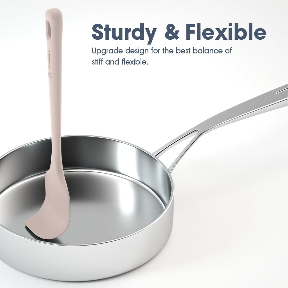 5 Pieces Silicone Spatula Set, Food Grade Rubber Spatula, Upgrade Strong Handle with Ergonomic