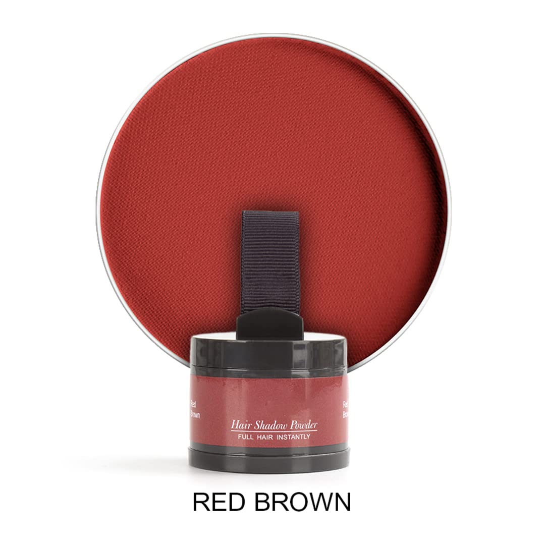 Hairline Powder (Red-Brown Bright) - Instantly Cover Gray Hair with Color Shadow, Touch-Up for Thin