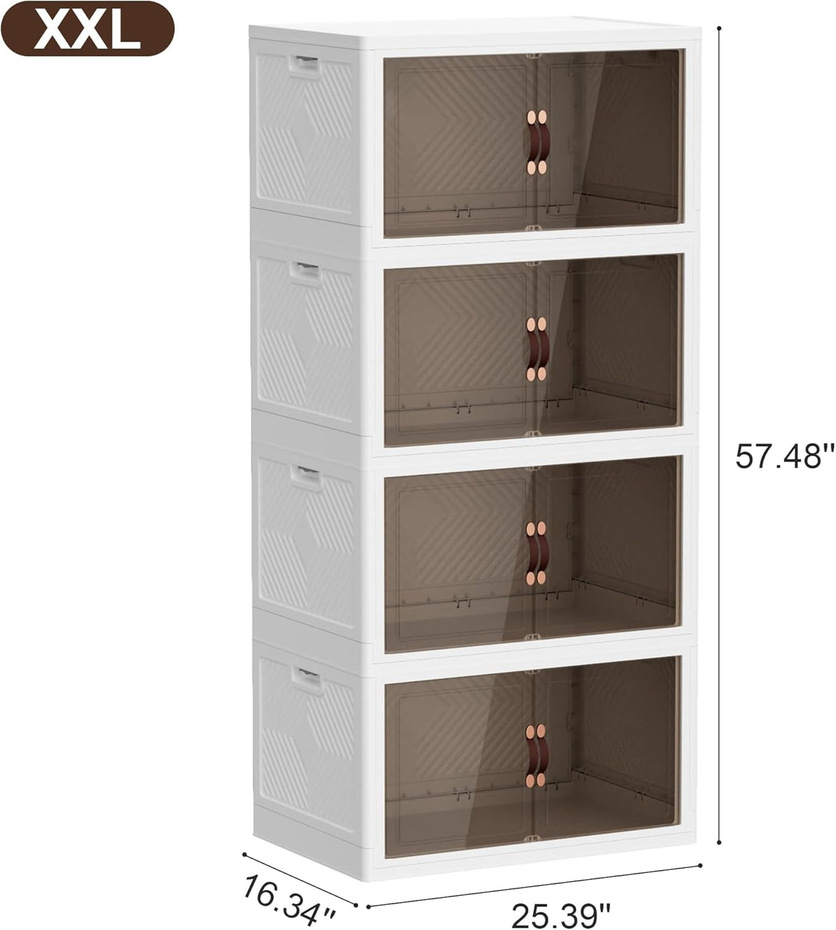 JOYMOOP Folding Storage Bins Organizer, 336 Quart Collapsible Storage Boxes with Wheels and Door