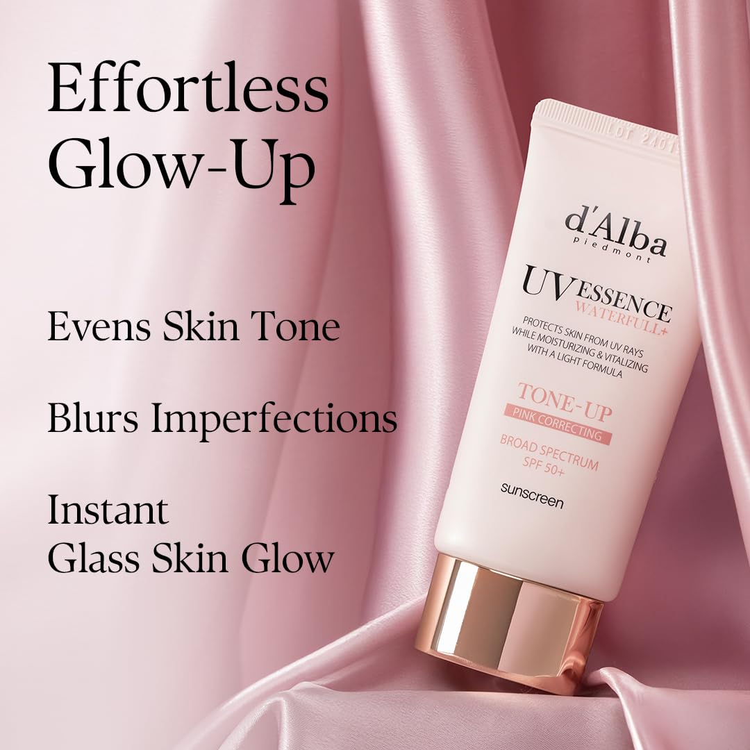 d'alba Piedmont Waterfull Tone-Up Sunscreen Serum BROAD SPECTRUM SPF 50 + Korean Sunscreen for
