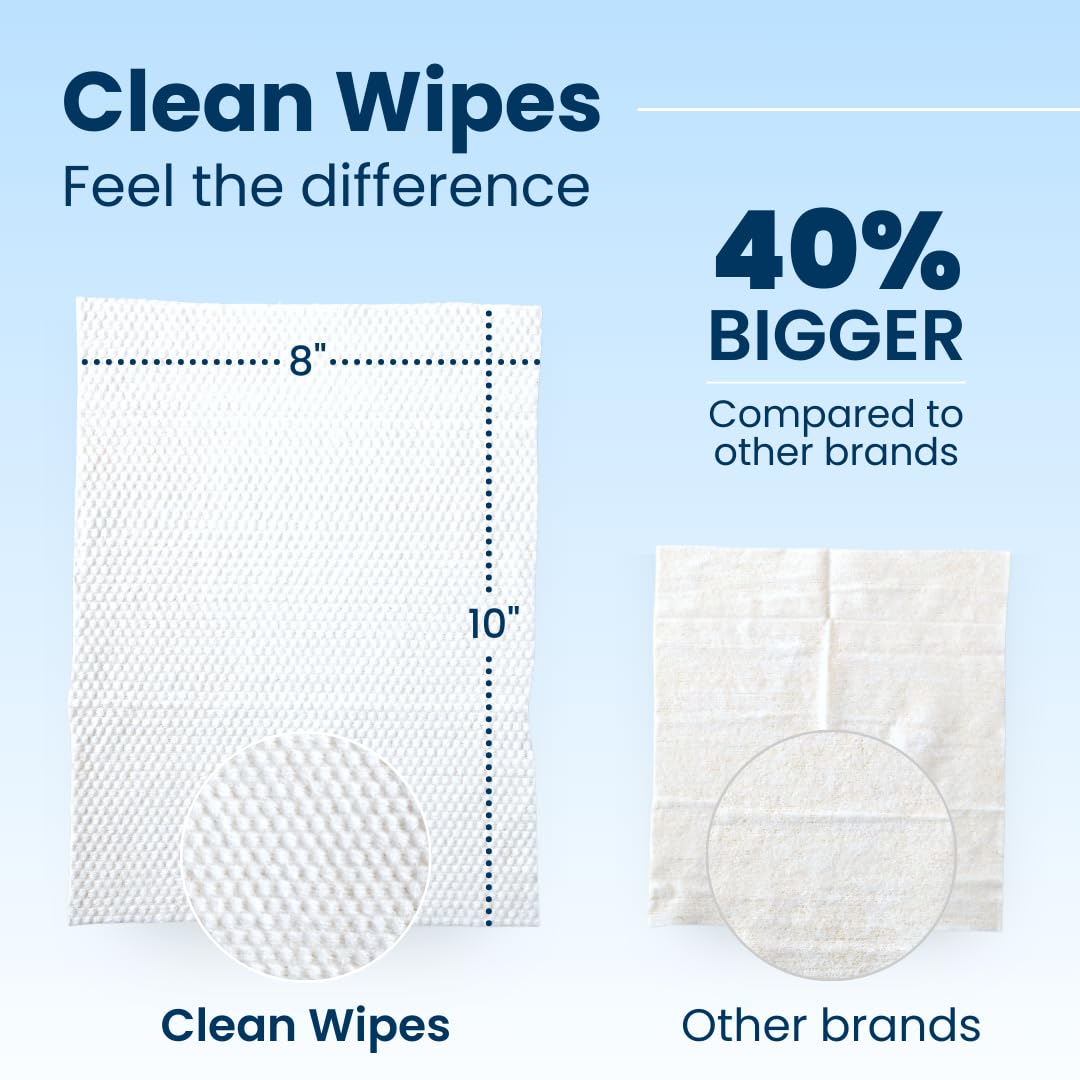 Clean Skin Club XL Premium Face Wipes, Extra Moist Makeup Removing Towelettes, Facial Cleansing
