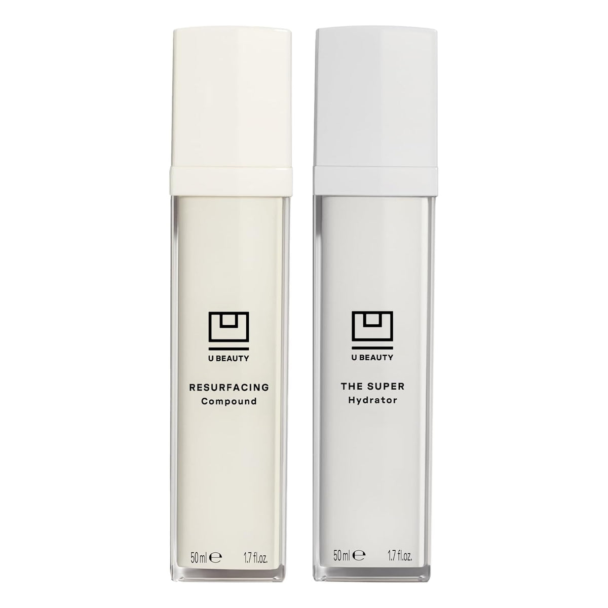 The U Beauty Duo - Resurfacing Compound & SUPER Hydrator Set - Vitamin C & E, Retinol, Hyaluronic
