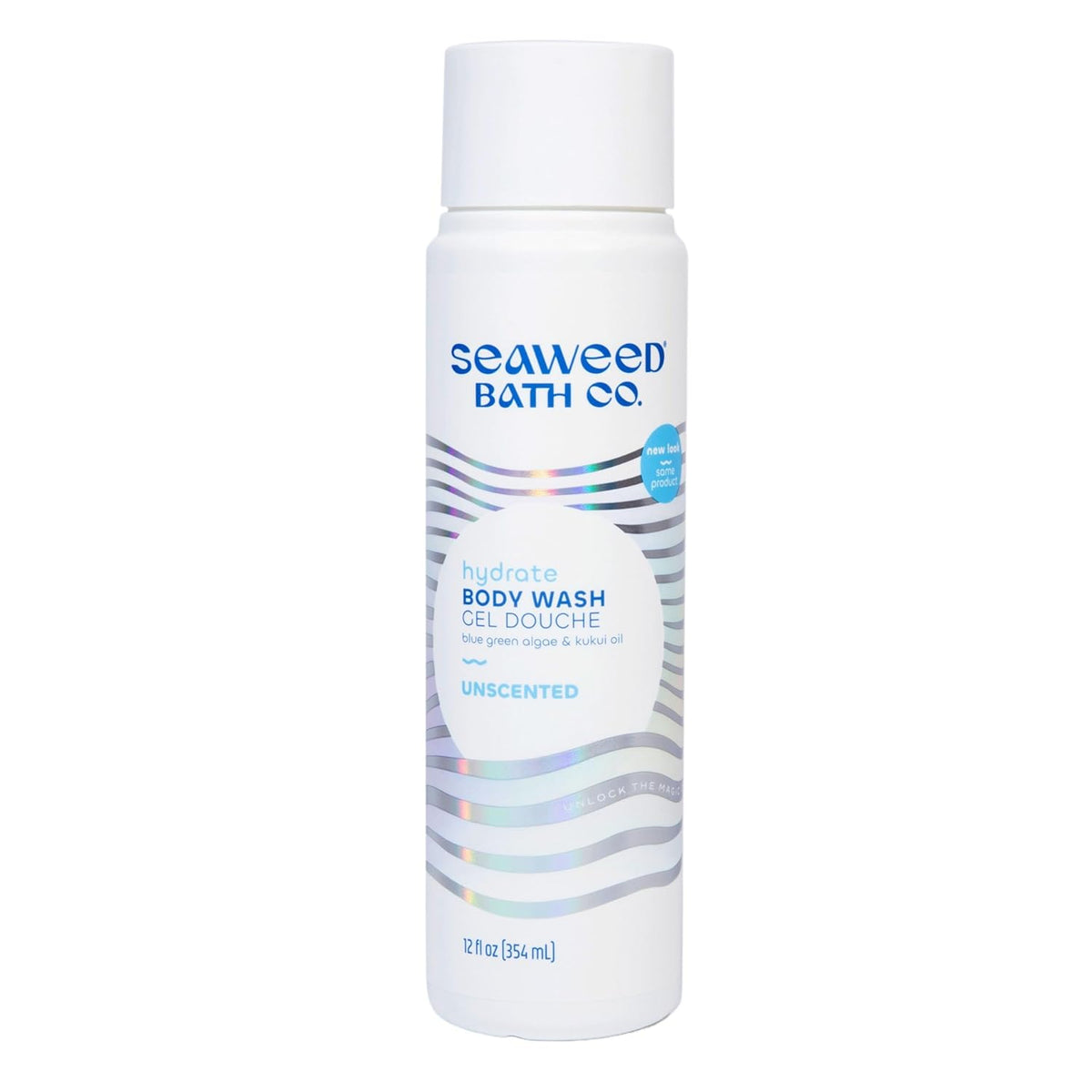 Seaweed Bath Co. Hydrate Body Wash - Unscented - Foaming Shower Gel Cleanser with Natural