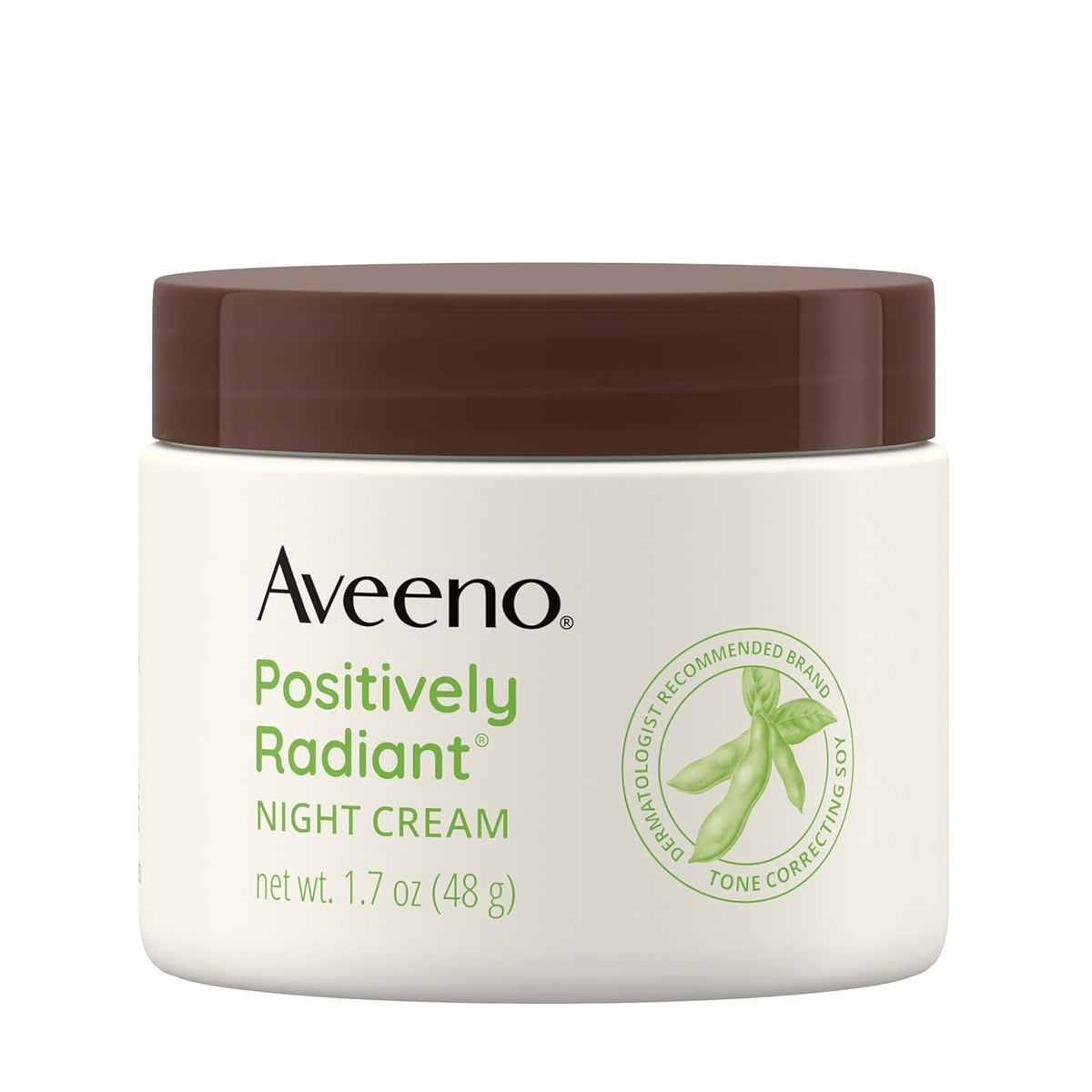 Aveeno Positively Radiant Moisturizing Face & Neck Night Cream with Tone Correcting Soy &