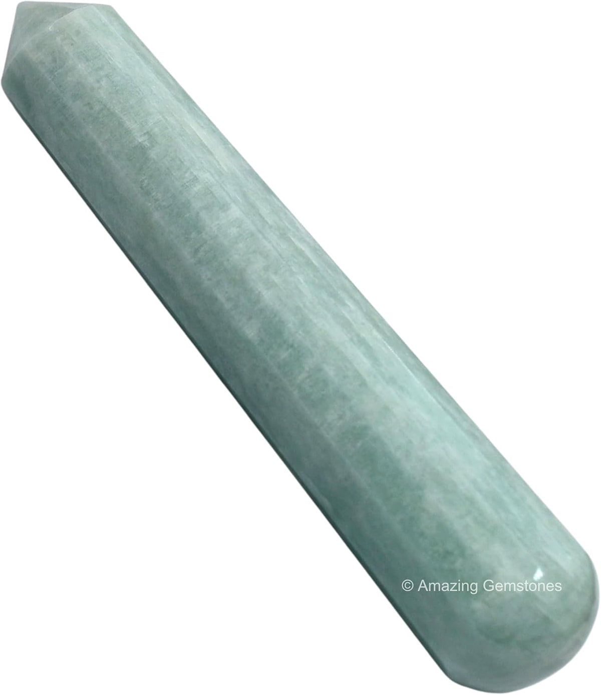 Amazing Gemstone Amazonite Crystal Wand Massage Stick - Pelvic Wand Gua Sha for Adults - Crystals