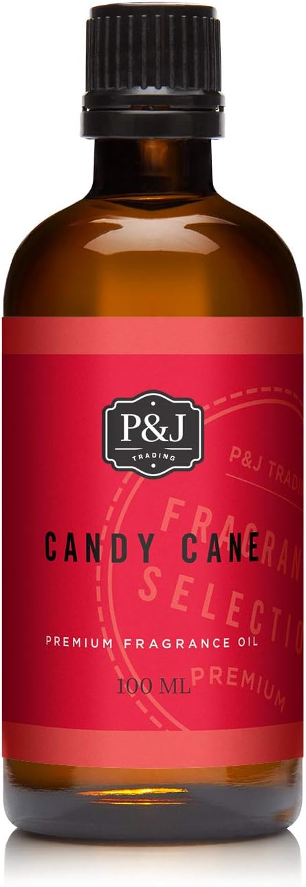 P&J Trading - Candy Cane Scented Oil 100ml - Fragrance Oil for Candle Making, Soap Making, Diffuser