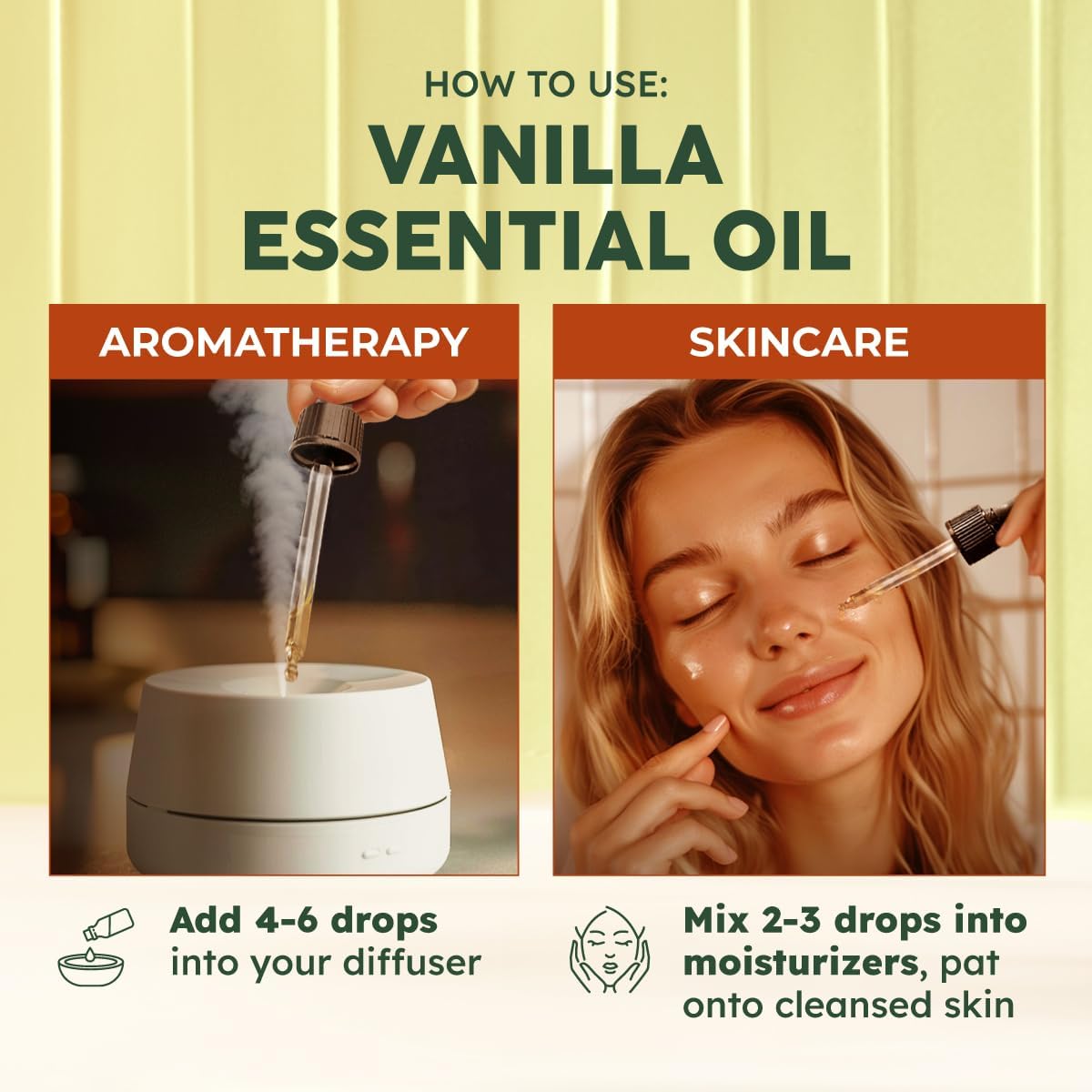 Kukka Vanilla Essential Oil for Diffuser & Skin - 4 Fl Oz - Vanilla Oleoresin Essential Oil - Long