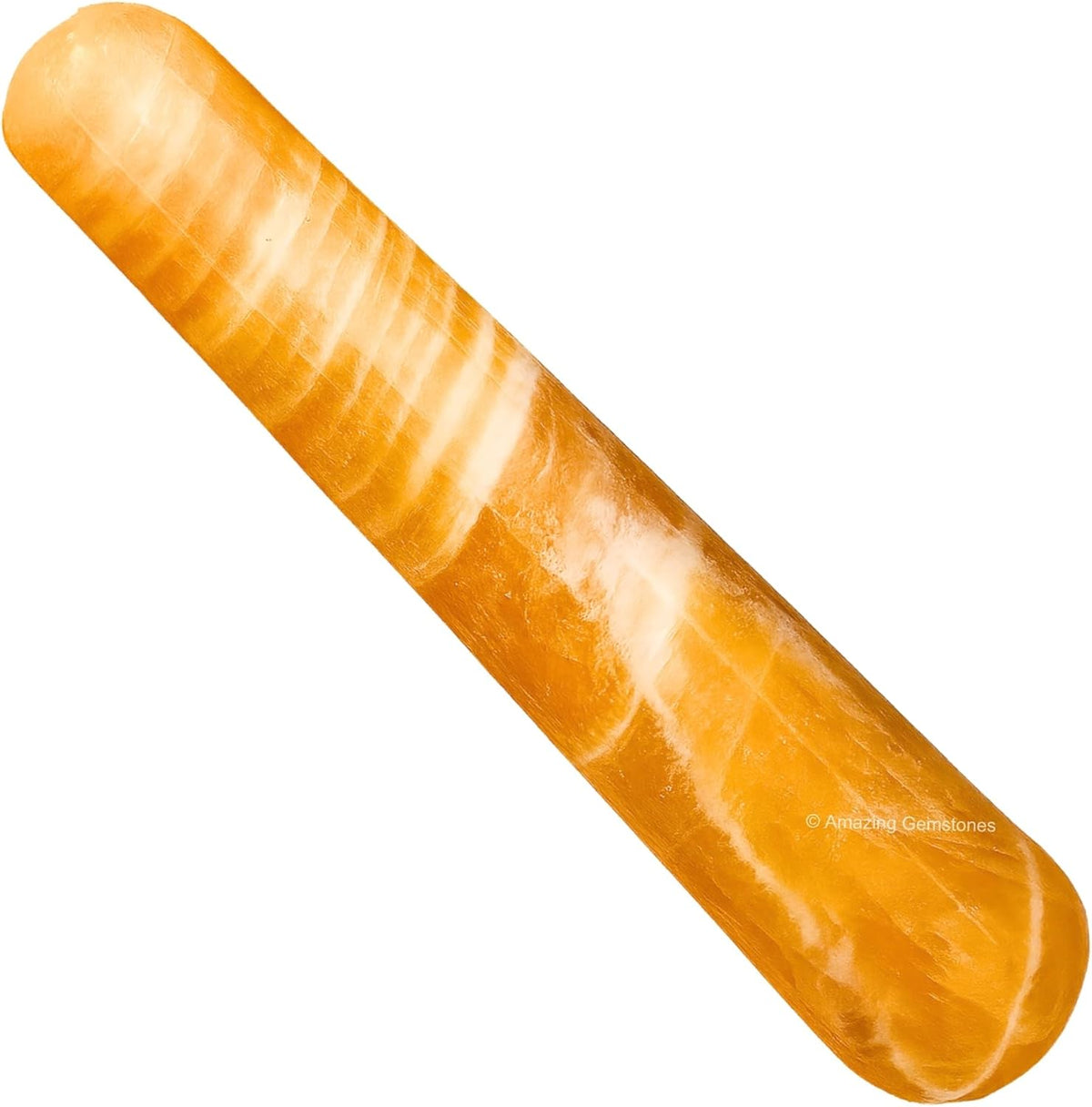 Yellow Calcite Crystal Wand Massage Stick - Pelvic Wand Gua Sha for Adults - Crystals and Healing