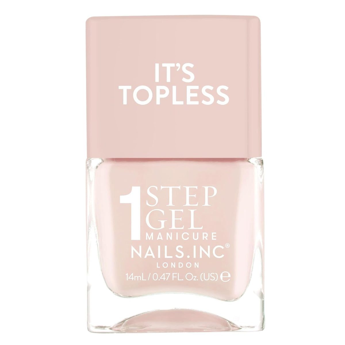 Nails Inc It's Topless Gel-Like Nail Polish, 4-in-1 Base Coat, Treatment, Color & Top Coat, Long