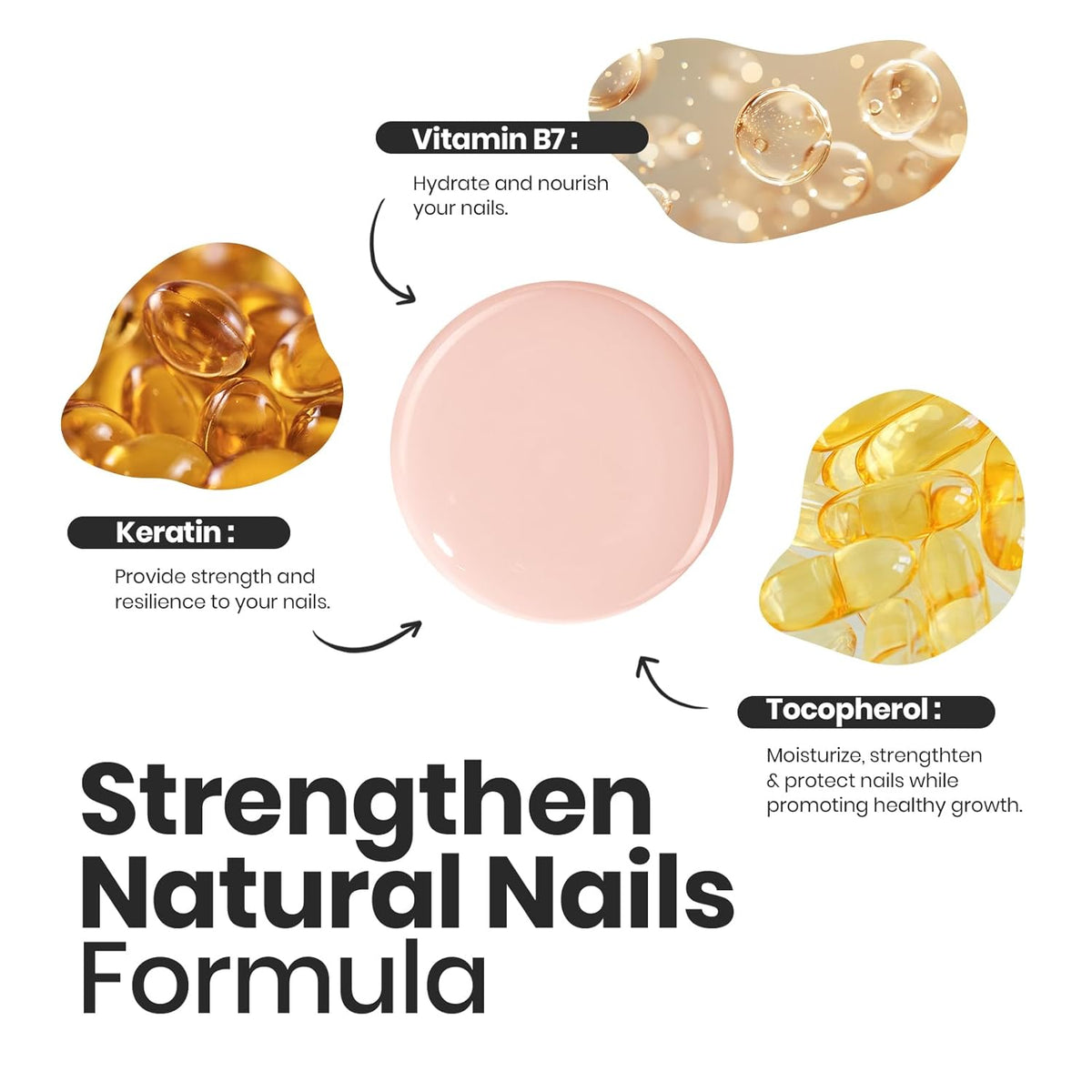 Beetles Nude Nail Polish Set Coconut Mousse 6Pcs, Pink Nail Fast Drying Long Lasting Neutral Brown