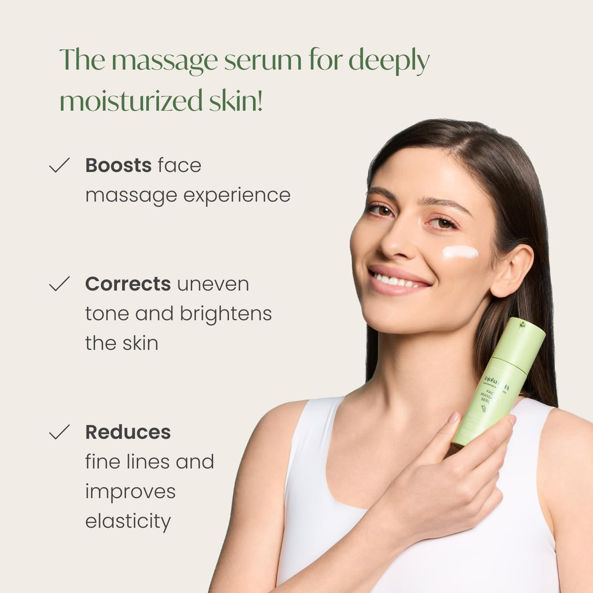 PLANTIFIQUE Korean Jojoba Oil & Hyaluronic Acid Face Massage Serum – Hydrating Anti-Aging Collagen