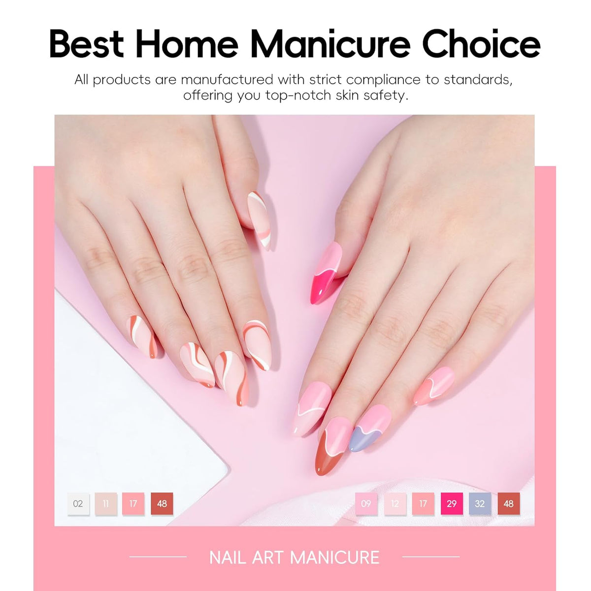 PEACECOLOR 53PC Gel Nail Polish Kit with U V Light and Drill, 35 Colors All Season Gel Polish Set
