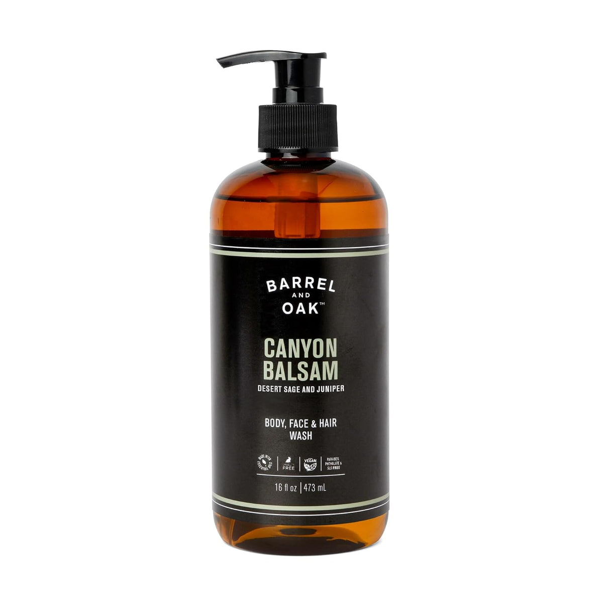Barrel & Oak All-in-One Wash for Face, Hair, & Body, Vegan & Hydrating Face, Shampoo and Body Wash