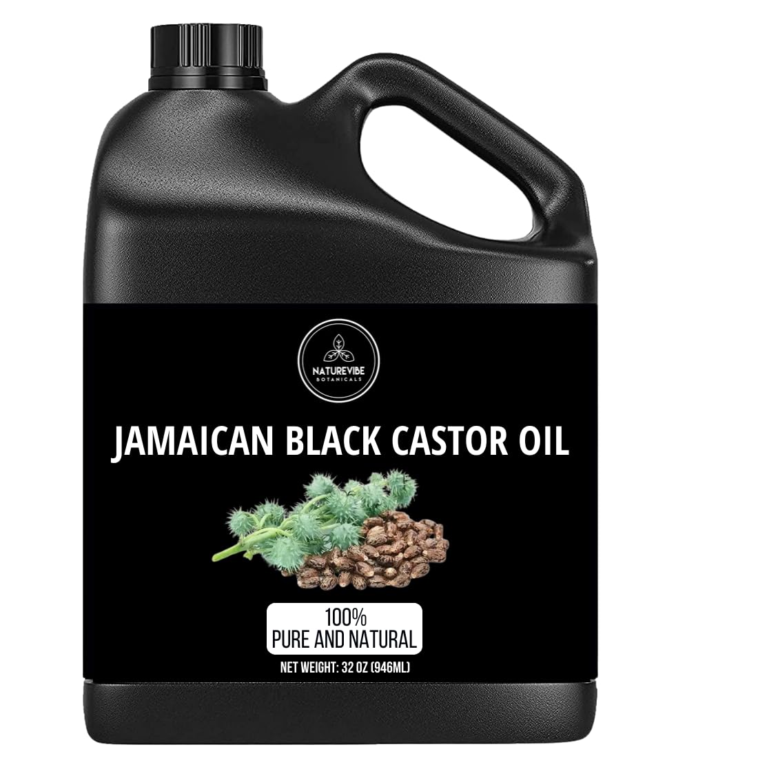 Naturevibe Botanicals Jamaican Black Castor Oil 32 Ounces | 100% Pure and Natural | Great for Skin