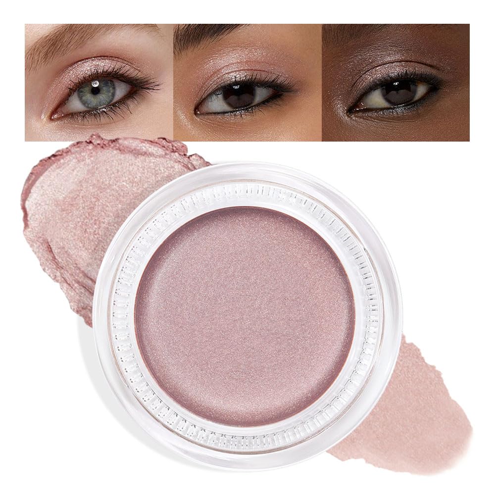 Cream Glitter Champagne Shimmer Metallic Eyeshadow Palette Makeup, Natural Single Mini Instant