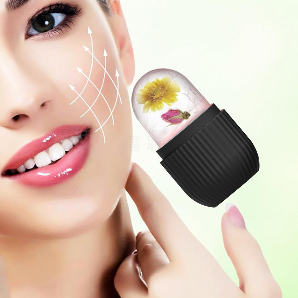 Ice Face Roller, Reusable Silicone Mold Face Massage Eye Facial Beauty Skin Care Tools Apply Ice