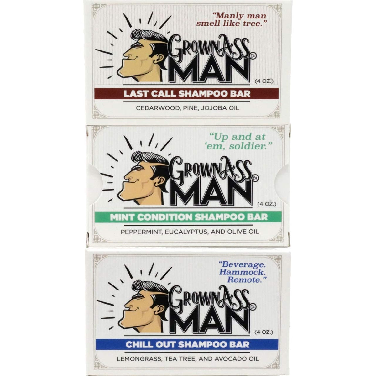 Solid Shampoo Bar Rich Lather 3 in 1: Hair, Beard & Body Wash - Plastic Free & Eco-Friendly