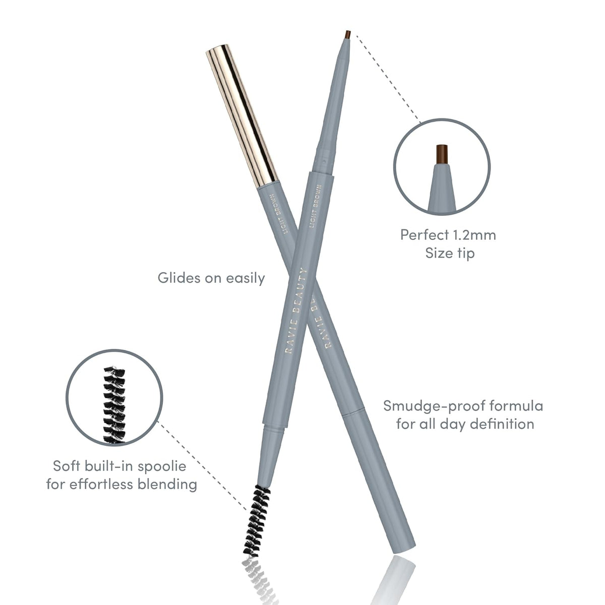 Easy Everyday™ Brow Pencil - Best Eyebrow Pencil for Women, Smudge Proof Hair-Like Strokes, 1.2mm