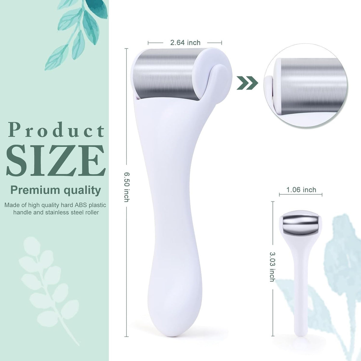 MAANGE Ice Roller For Face & Eye Roller for Puffiness,Stainless Steel Facial Roller Ice Face Roller