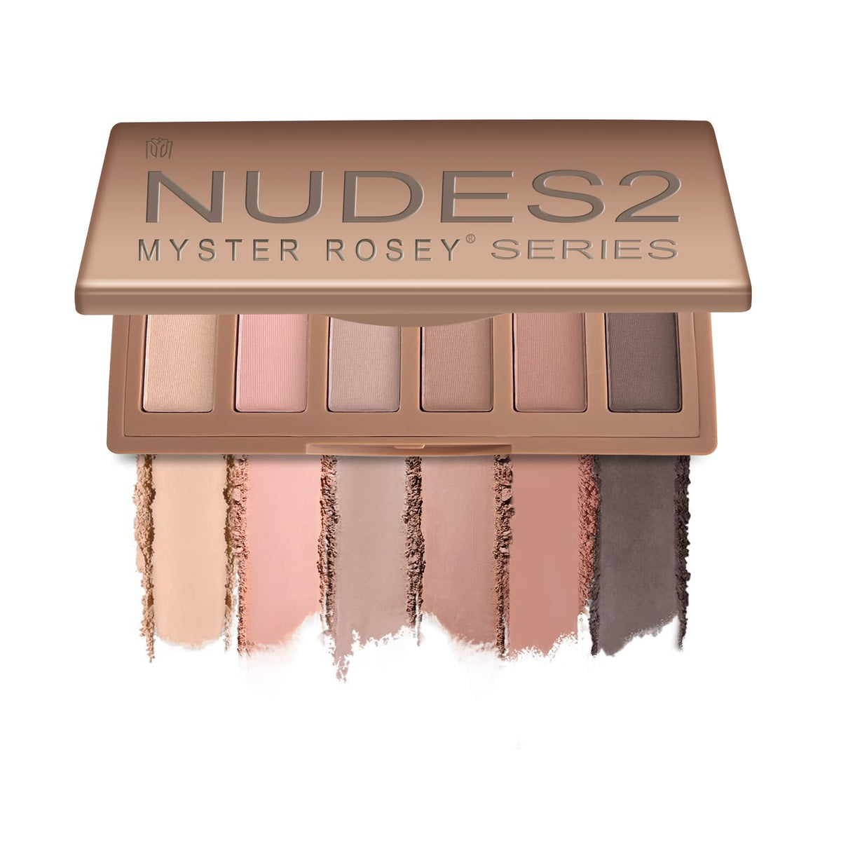 Nudes 2 Series Mini Eyeshadow Palette, Velvety Matte&Satin Finish, 6 Nude Taupe & Brown Neutral Eye