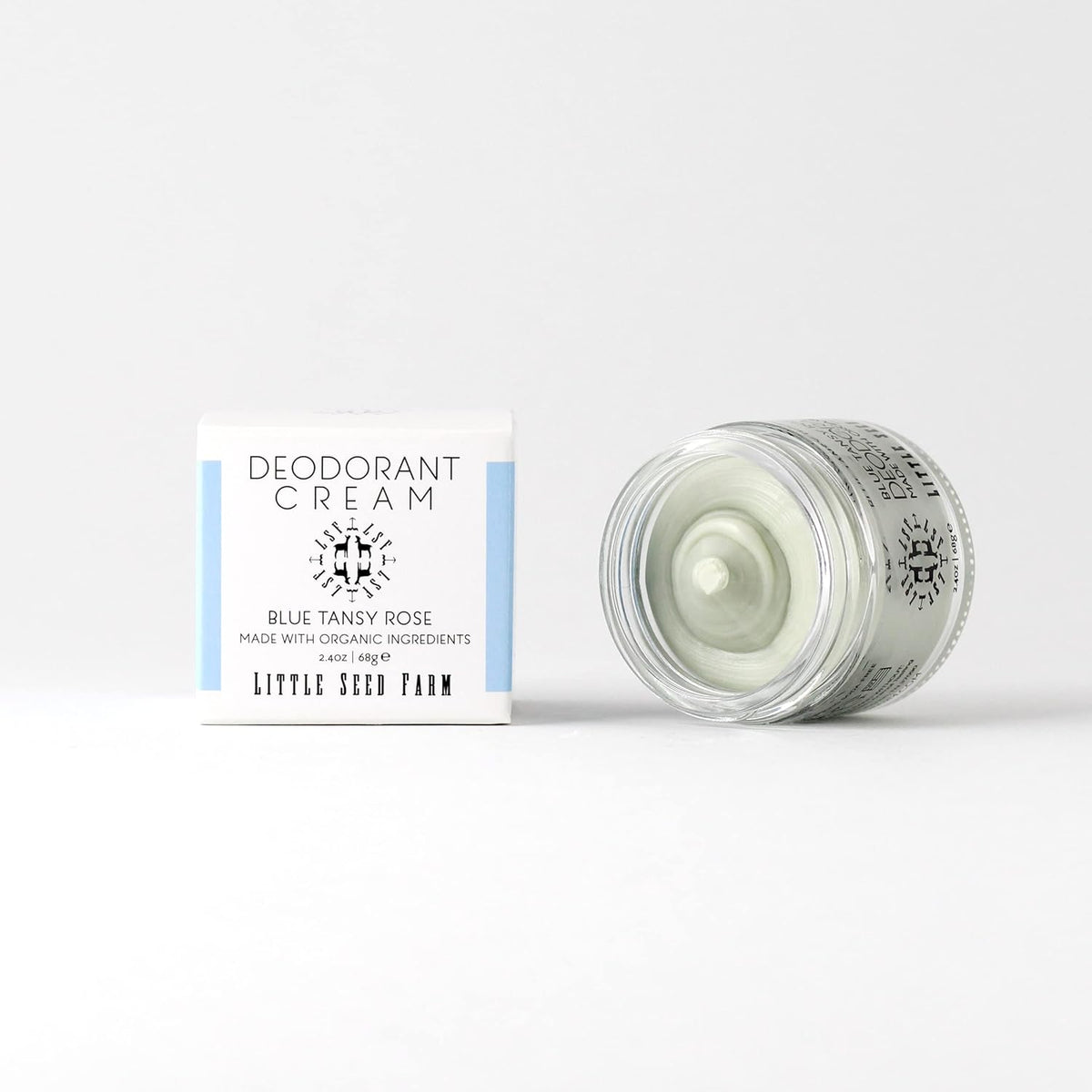 Little Seed Farm All Natural Deodorant Cream, Aluminum Free Deodorant for Women or Men - Blue Tansy