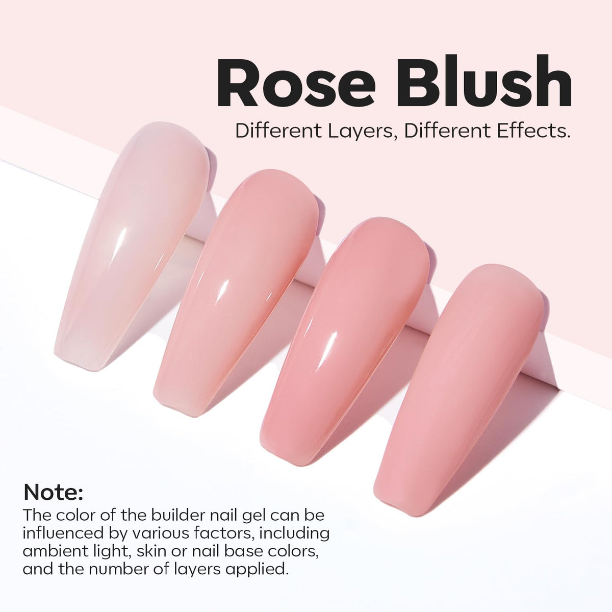 modelones Builder Nail Gel, 8-in-One Neutral Nude Pink Builder for Nail Thickening Apex Building