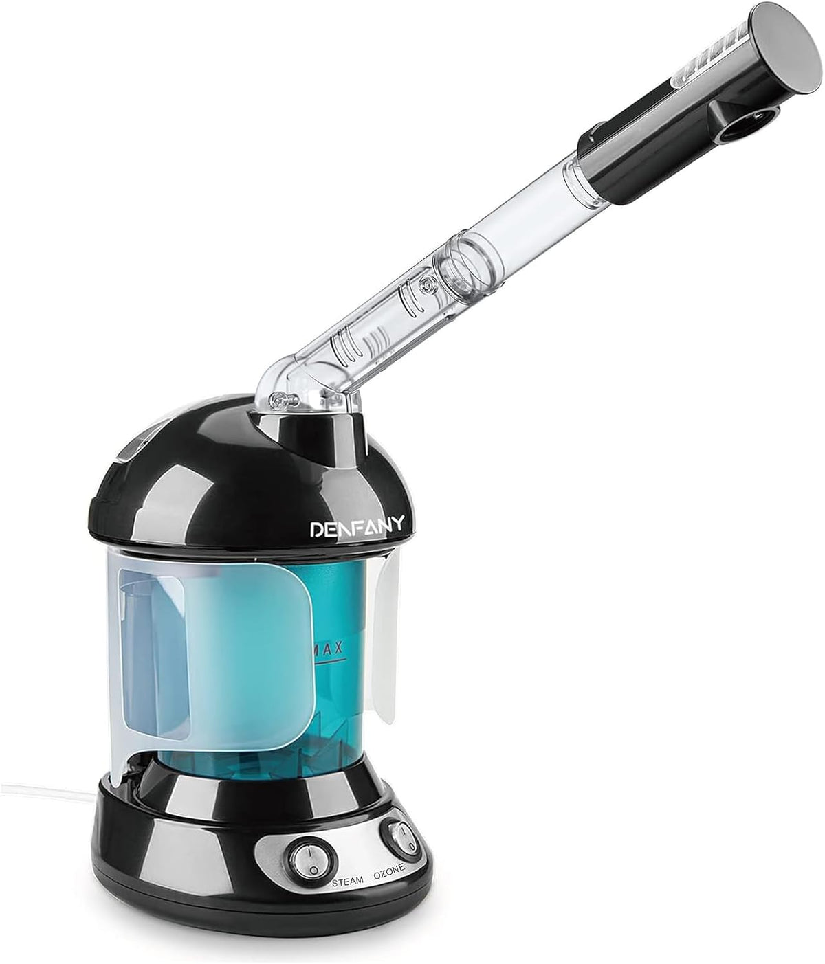 Facial Steamer - DENFANY Nano Ionic Face Steamer with Extendable 360° Rotating Arm - Portable