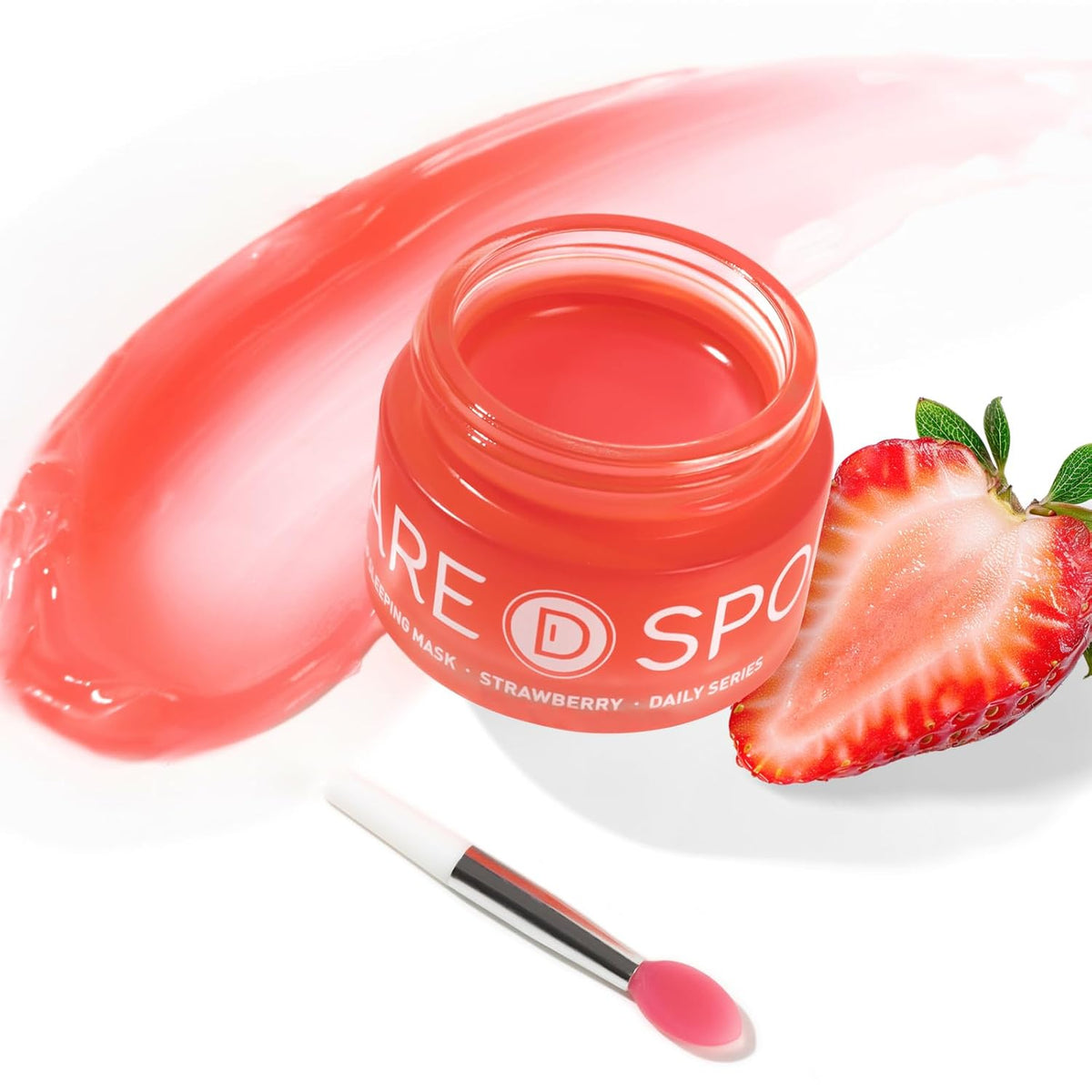 Sleeping Lip Mask Strawberry - Overnight Lip Treatment, Lip Care Hydration, Repair for Dry Cracked