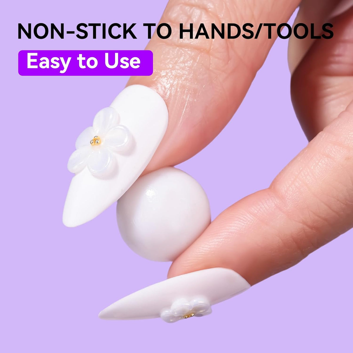 Makartt 3D Gel Nail Art for Nails Starter Kit: Clear and White for Extension Solid Gel Builder DIY