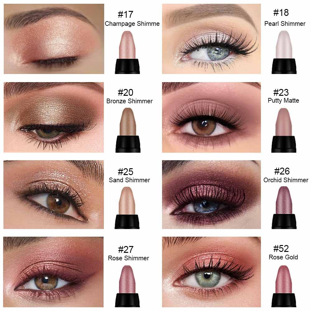 Kaely 8Pcs Cream Eye Shadow Sticks Set, Matte Shimmer Eyeliner Pencil Eyeshadow Palette Makeup, Eye