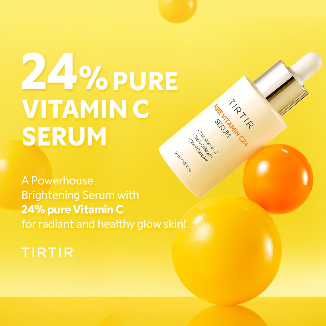 TIRTIR Pure Vitamin C 24% Face Serum – Dark Spot Remover for Sensitive Skin with Collagen Anti