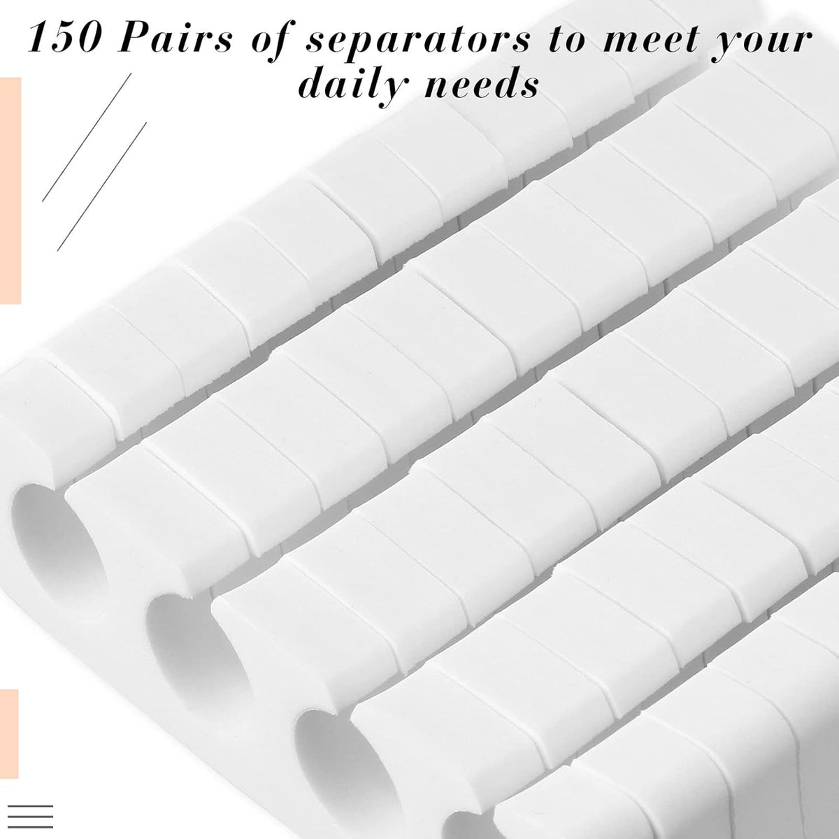 300 Pcs Toe Separators for Nail Polish Bulk Toe Separator Pedicure Correct Foot for Men Women Nail