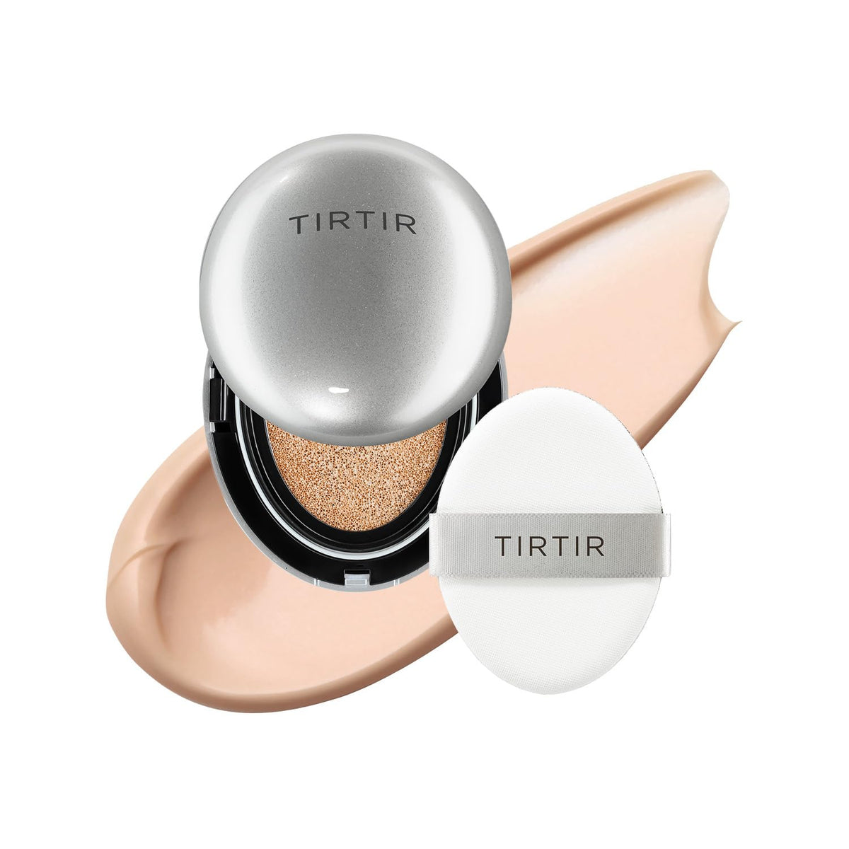 [*Mini Size*] TIRTIR Aura Glow Silver Cushion | Korean Cushion Foundation, (#21C Cool Ivory, 0.15