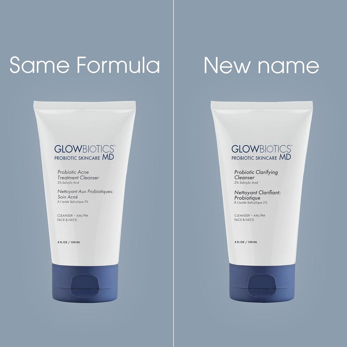 Glowbiotics Probiotic Clarifying Cleanser 5 oz – Gentle Foaming Face Wash with 2% Salicylic Acid &