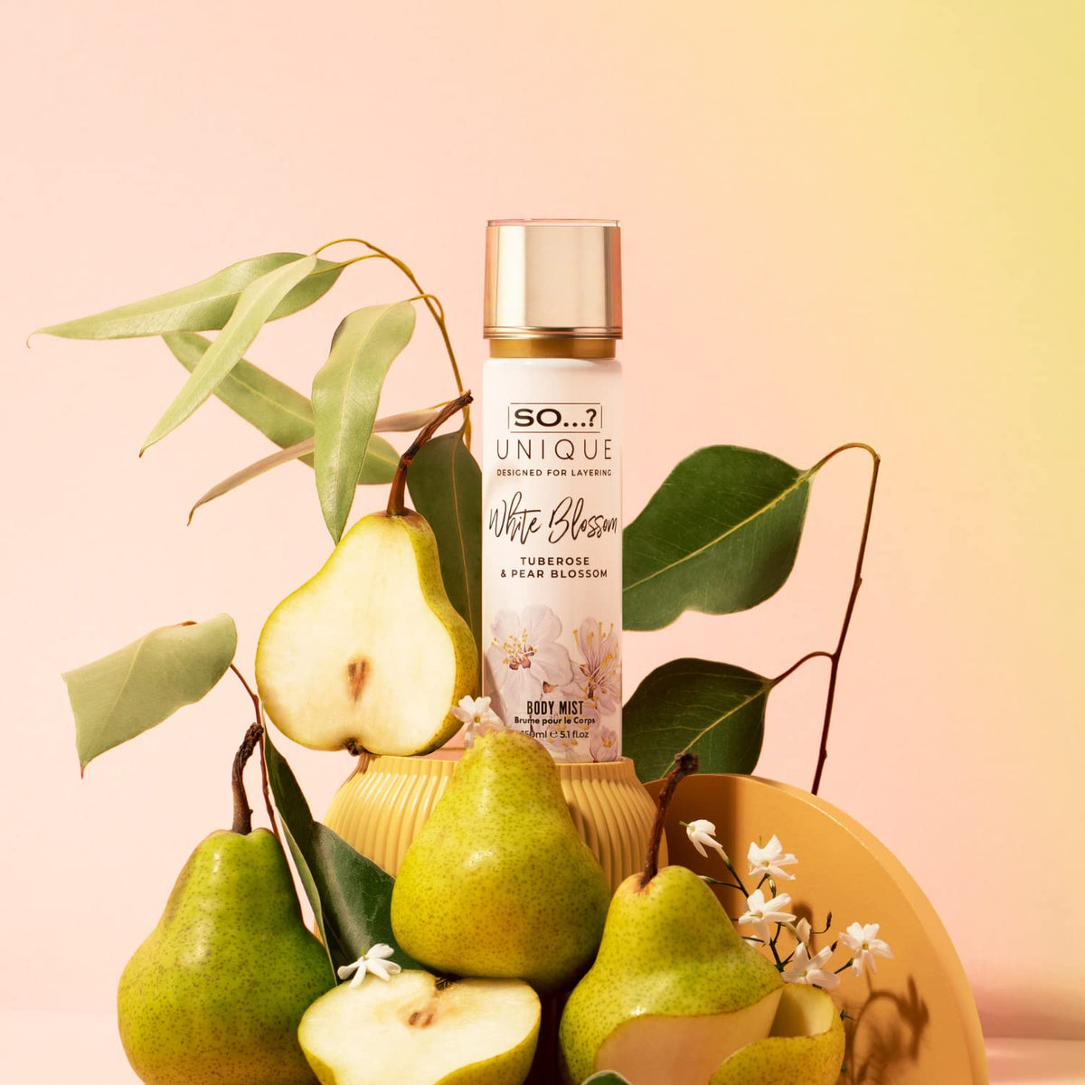 So…? Unique White Blossom Body Mist - Floral Vanilla Perfume for Women - Over 800 Sprays, Lasting 6